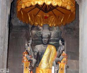 yapboz Vişnu heykeli, Angkor Wat, Kamboçya